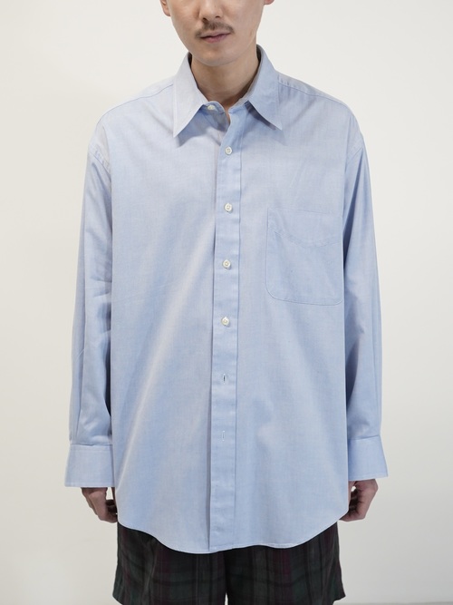 1990's BRITCHES Pinpoint Oxford cotton L/S shirt / Made in Hong Kong