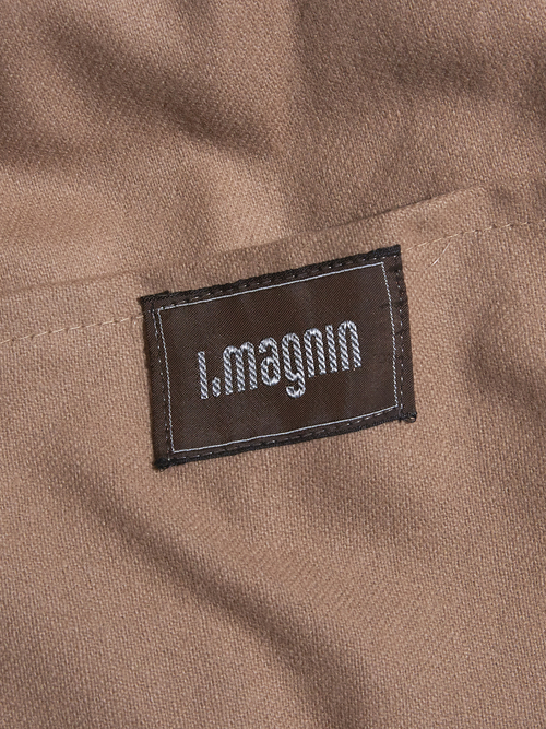 1980s "l.magnin" nubak zip up hooded jacket -BROWN-