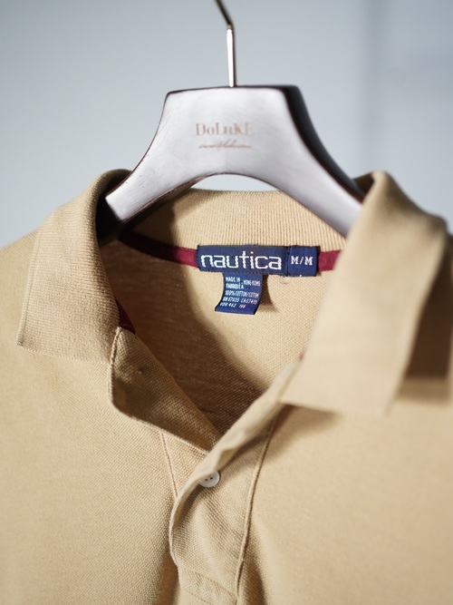 1990's nautica 1point polo shirt / Made in Hong Kong