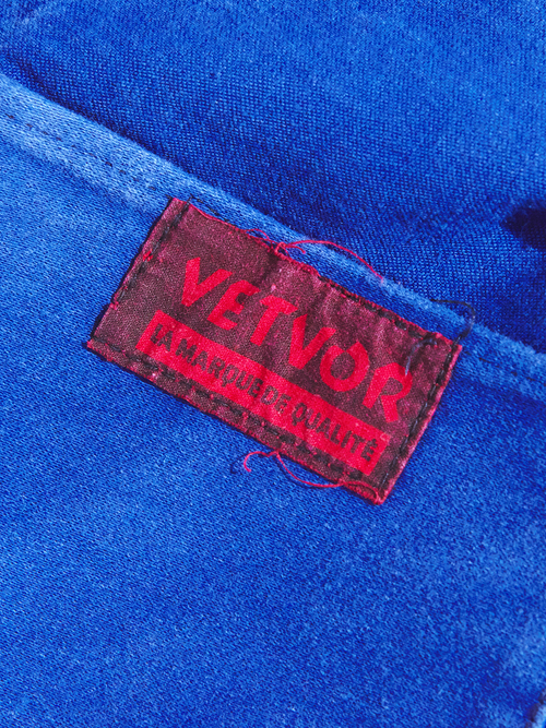 1960s "VETVOR" french moleskin work jacket -INK BLUE-