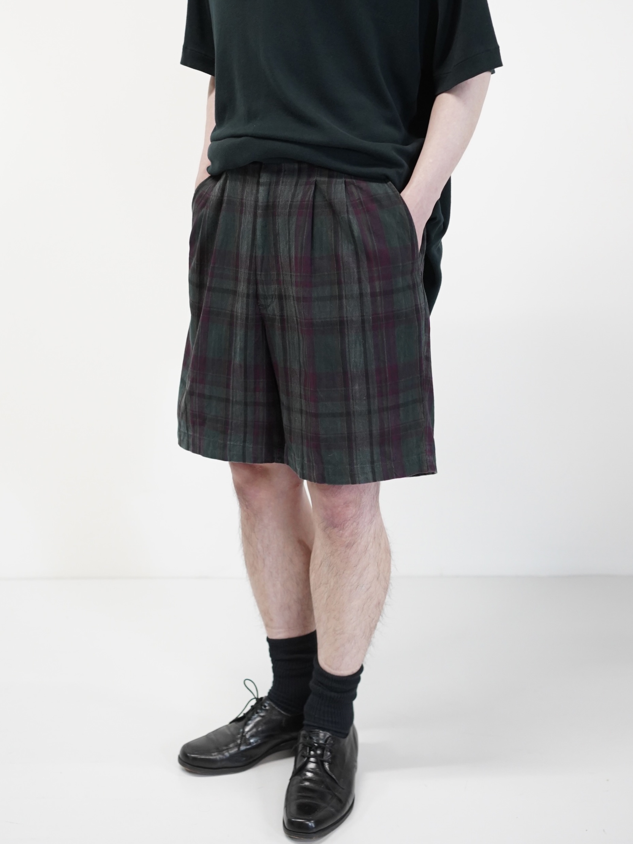 1990's THOMSON NATURALS Cotton 2tuck slacks shorts