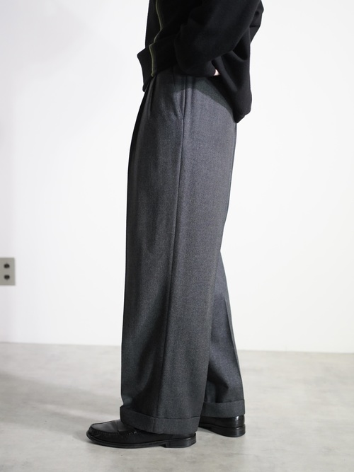 1980's METROPOLITAN VIEW for Litanus Pure virgin wool 2tuck dress trousers/Made in Italy