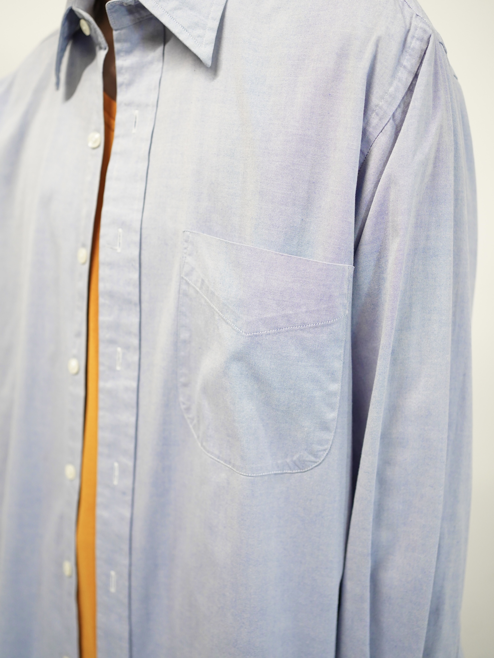 1990's BRITCHES Pinpoint Oxford cotton L/S shirt / Made in Hong Kong