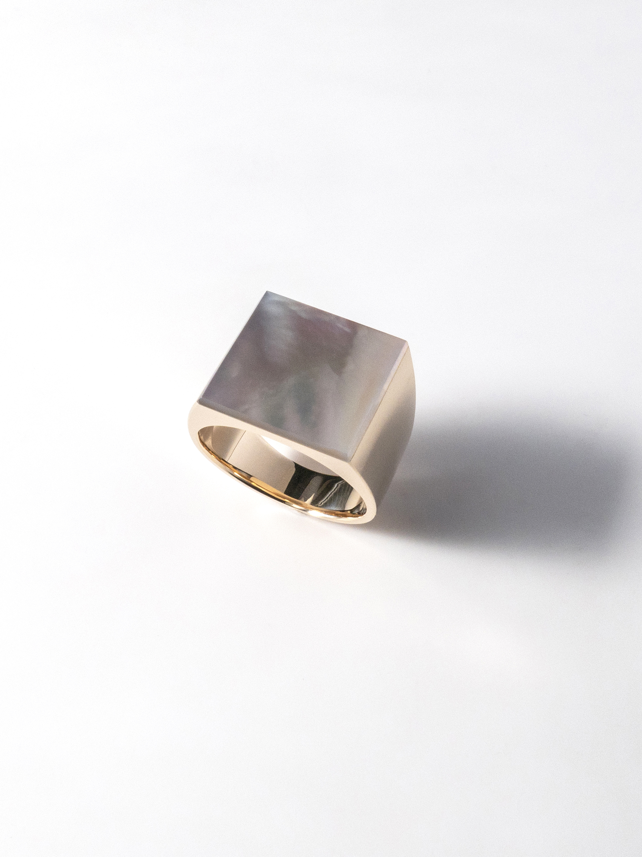 WIDE SQUARE SIGNET RING