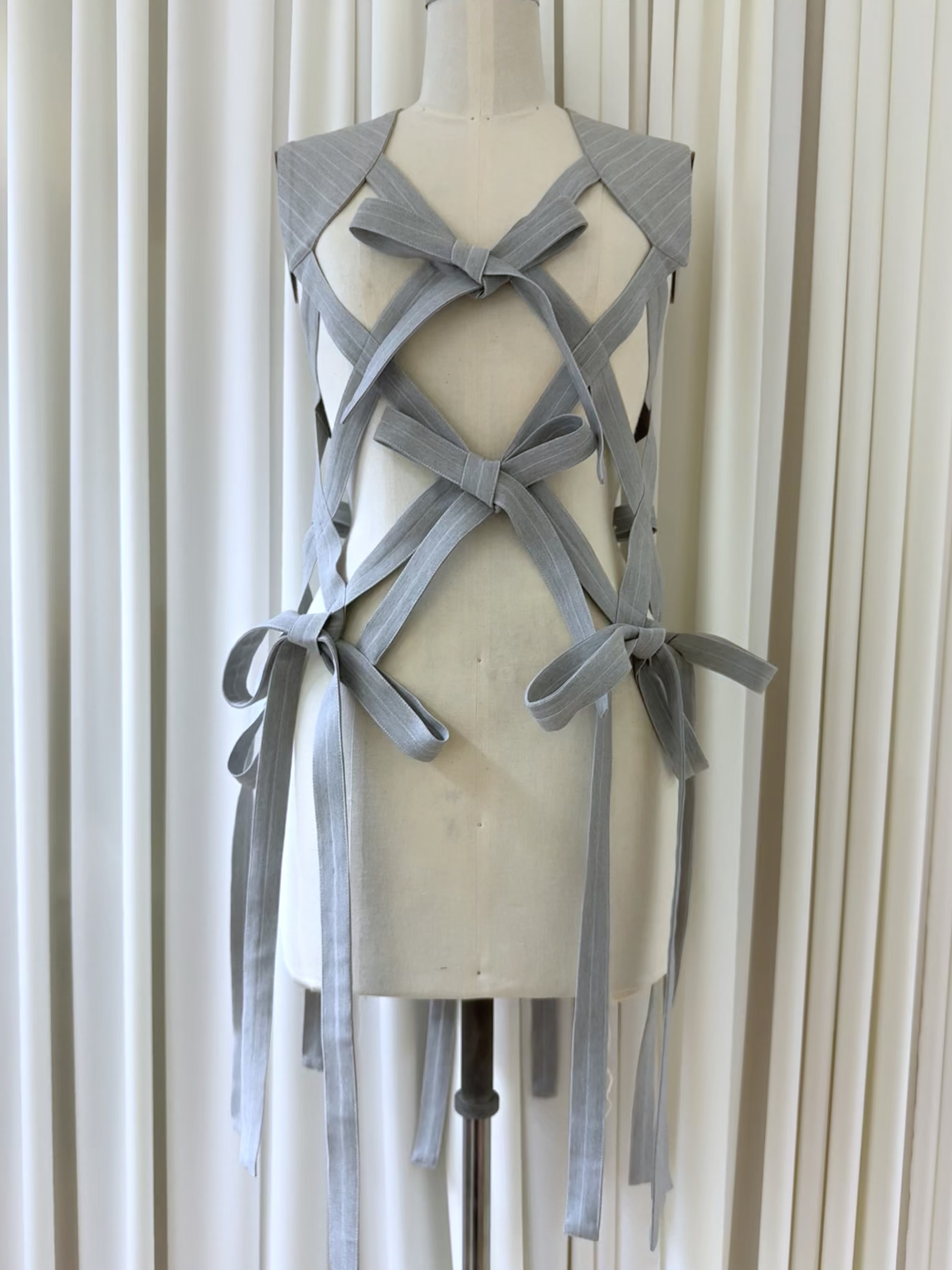 【3月お届け商品】striped ribbon vest