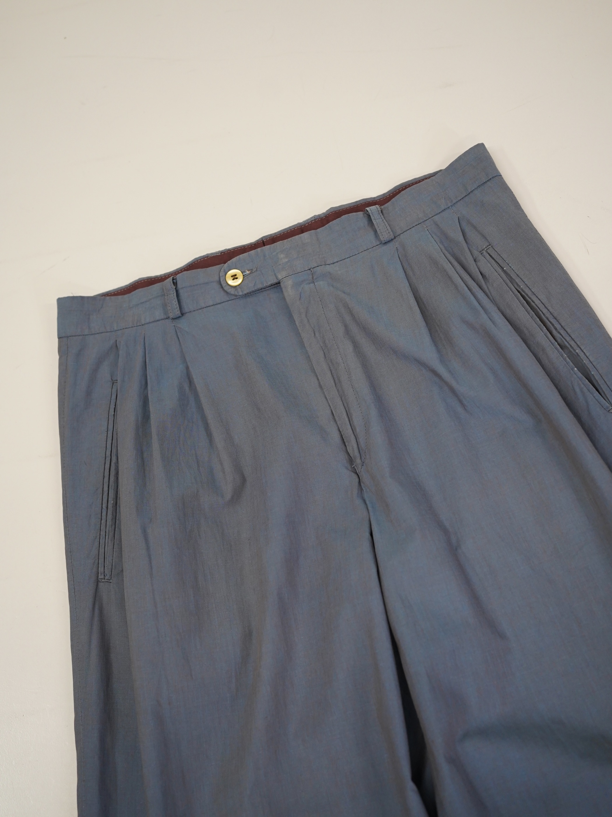 1980's~ Lindbergh Viscose Poly 玉蟲 2tuck slacks