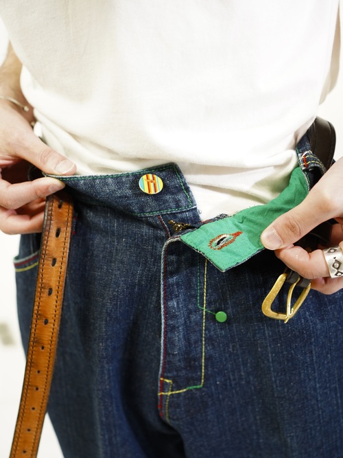 1990-00's Members Property Wide baggy Denim pants