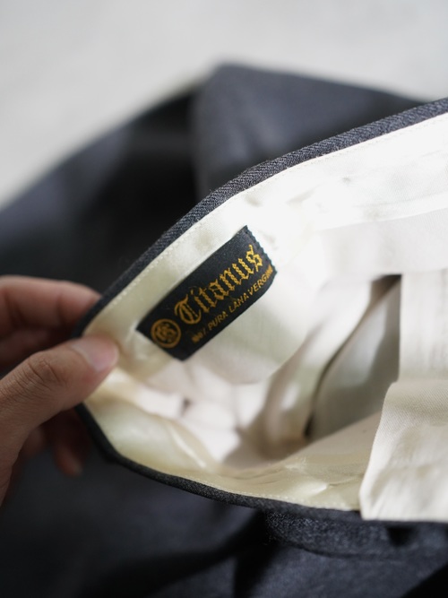 1980's METROPOLITAN VIEW for Litanus Pure virgin wool 2tuck dress trousers/Made in Italy