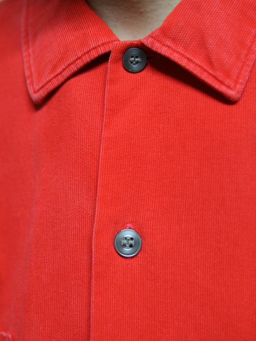 1960s "Jack steuern" pique shirt -RED-