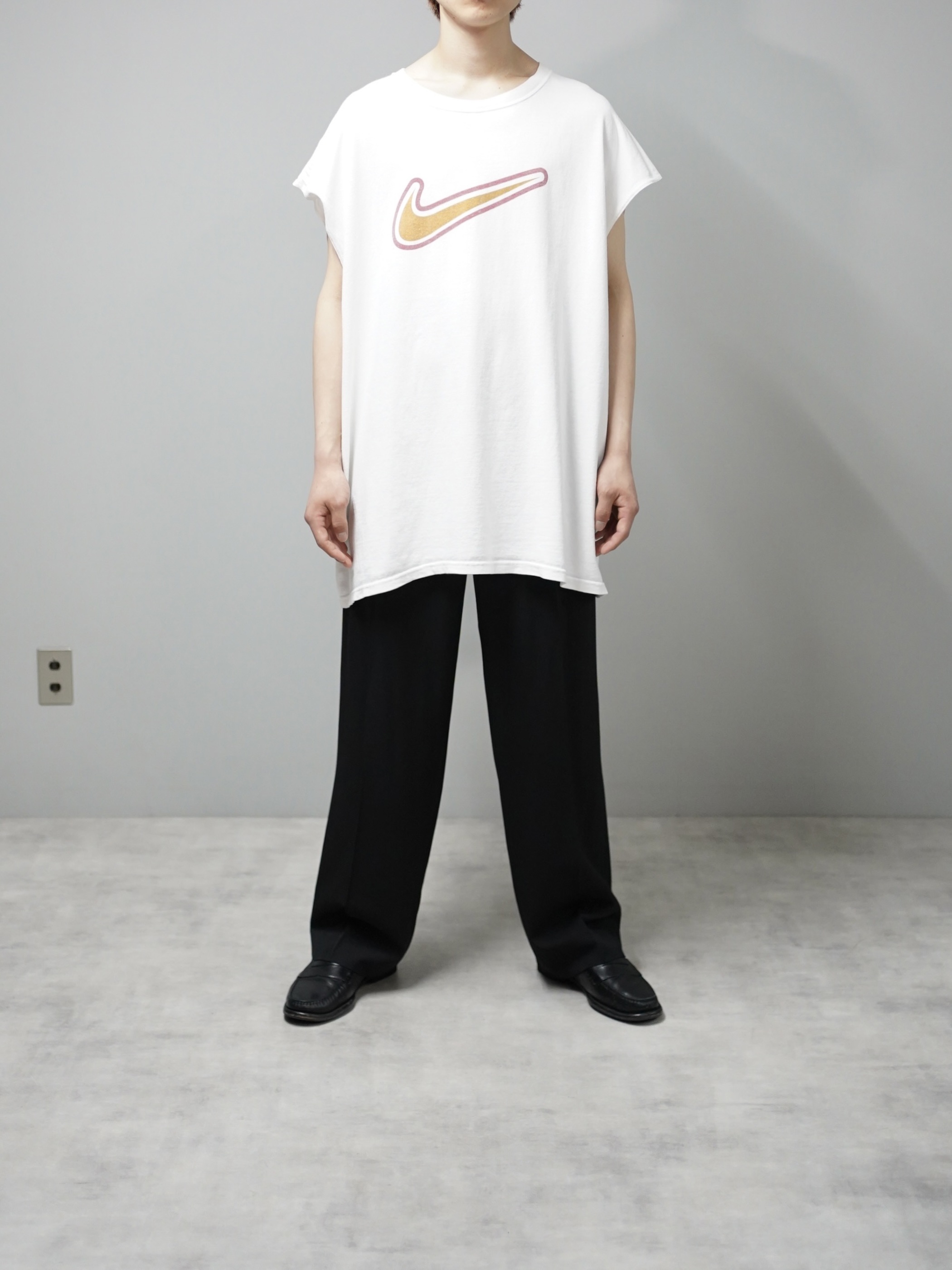 1990's NIKE 両面print Non-sleeve T-shirt / Made in USA