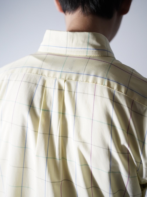 1990's LANDS' END B.D. Cotton dress shirt / Made in Hong Kong