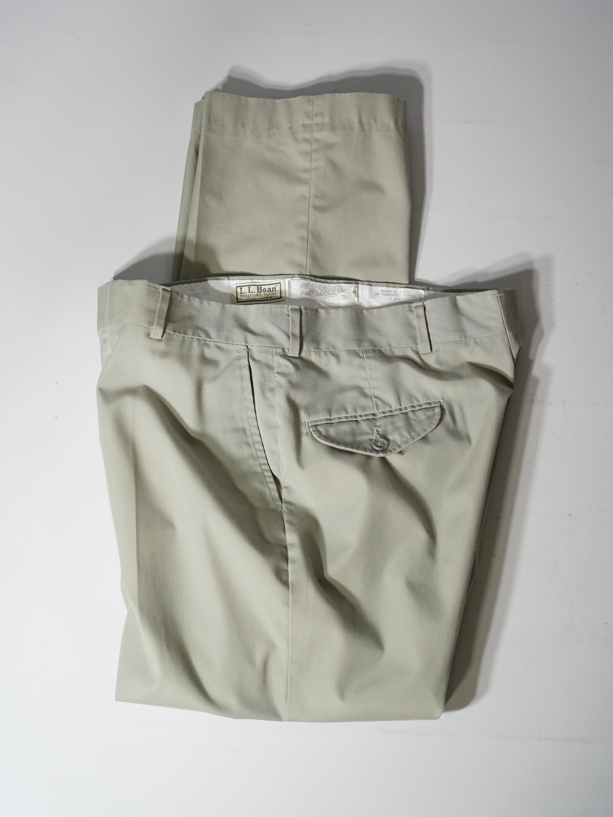 1980~90's L.L.Bean cotton poly Broad cloth Chino pants