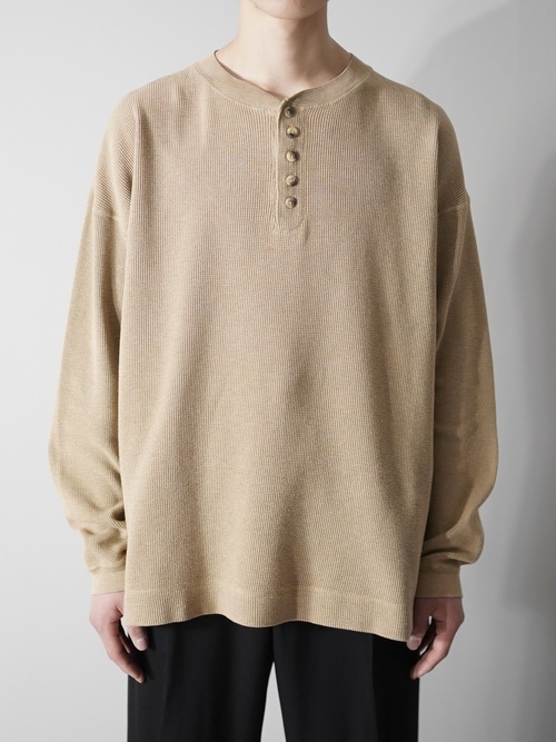 QUALITY CLOTHING Henry-neck cut sew