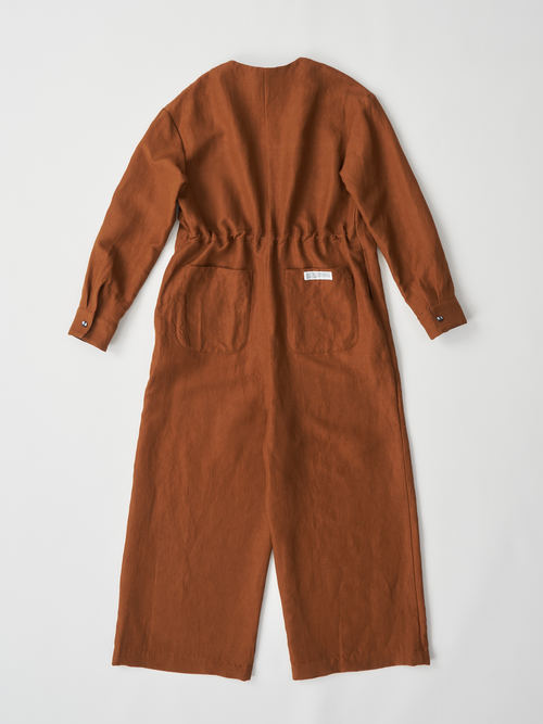 【受注商品】panda rompers・BROWN×BLACK