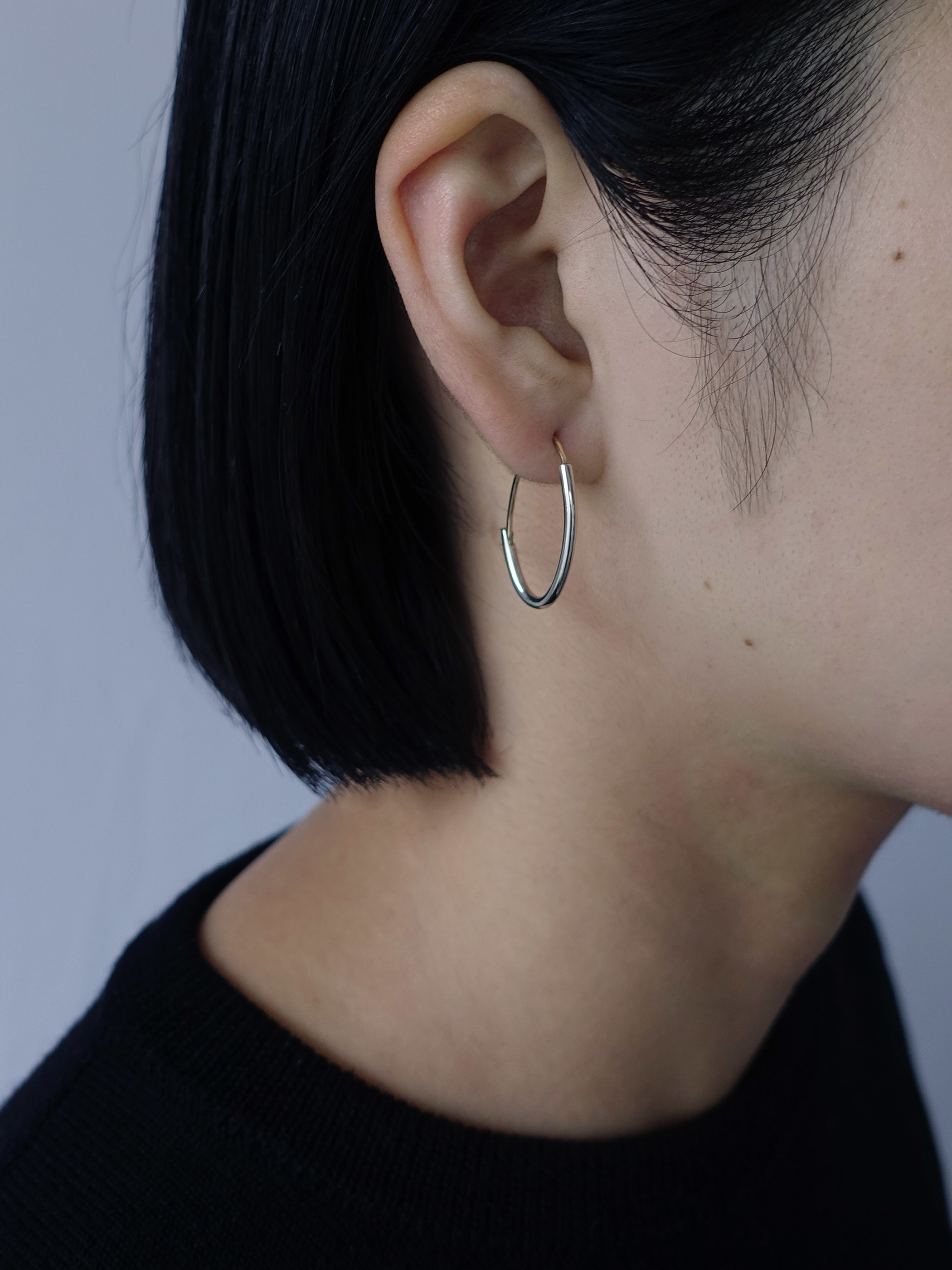 〈GEOMETRIC〉oval earring S