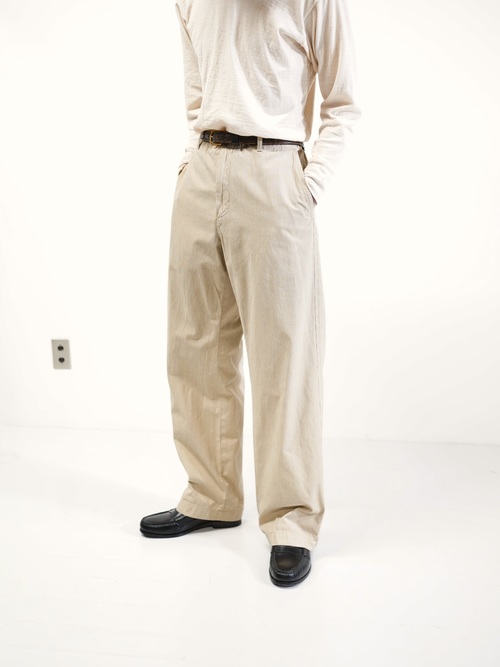 00's BANANA REPUBLIC Cotton stripe trousers / Made in India