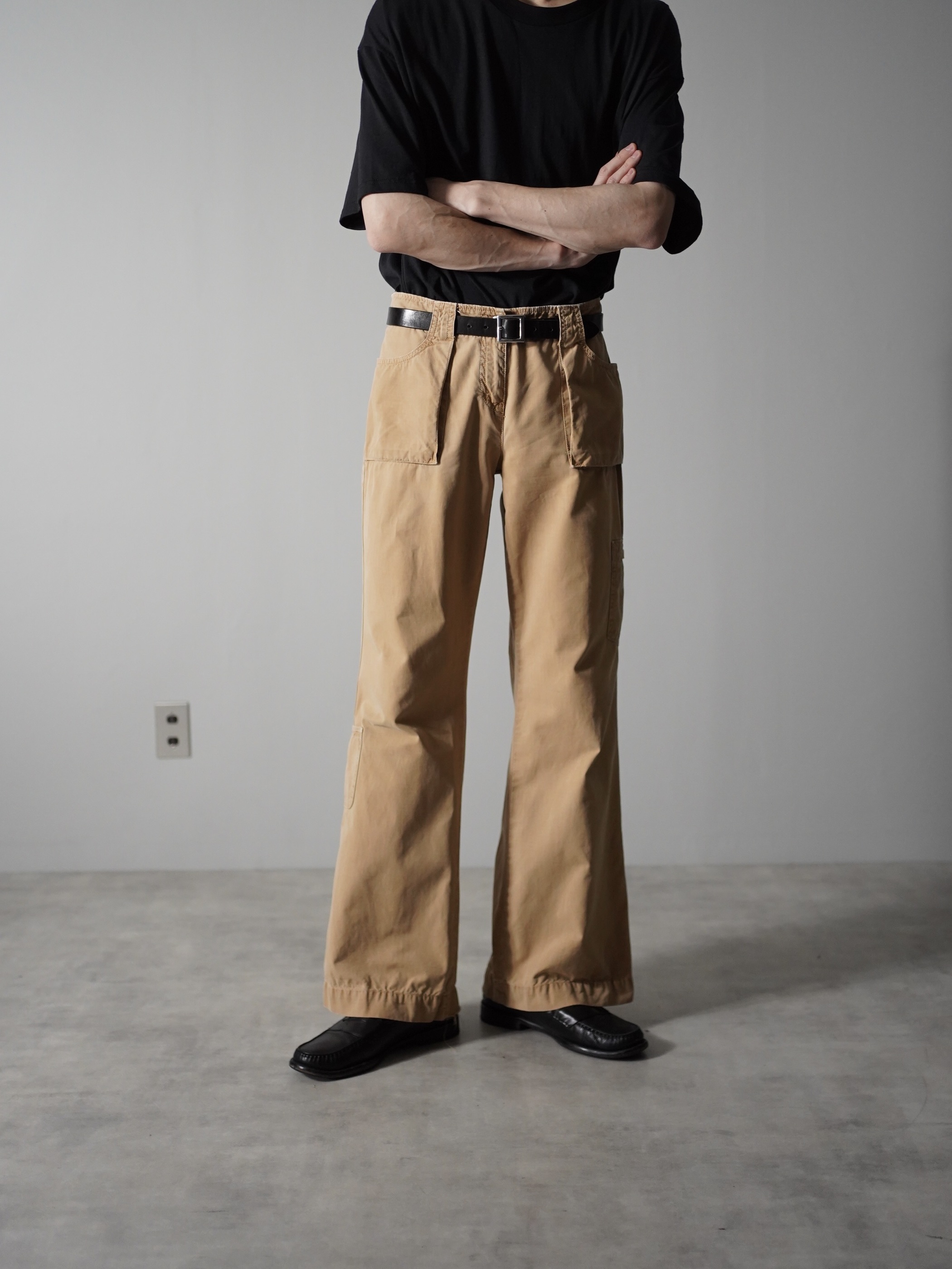 J.CREW military motif boot cut cotton pants