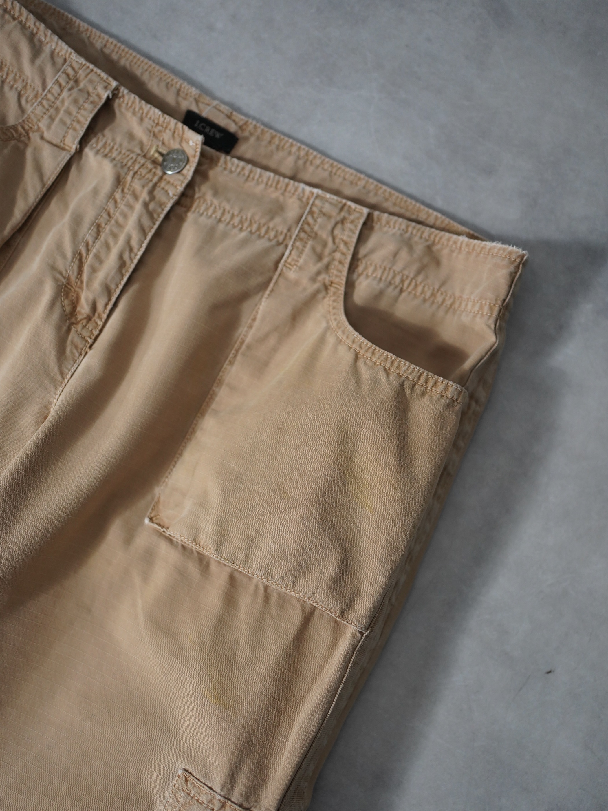 J.CREW military motif boot cut cotton pants