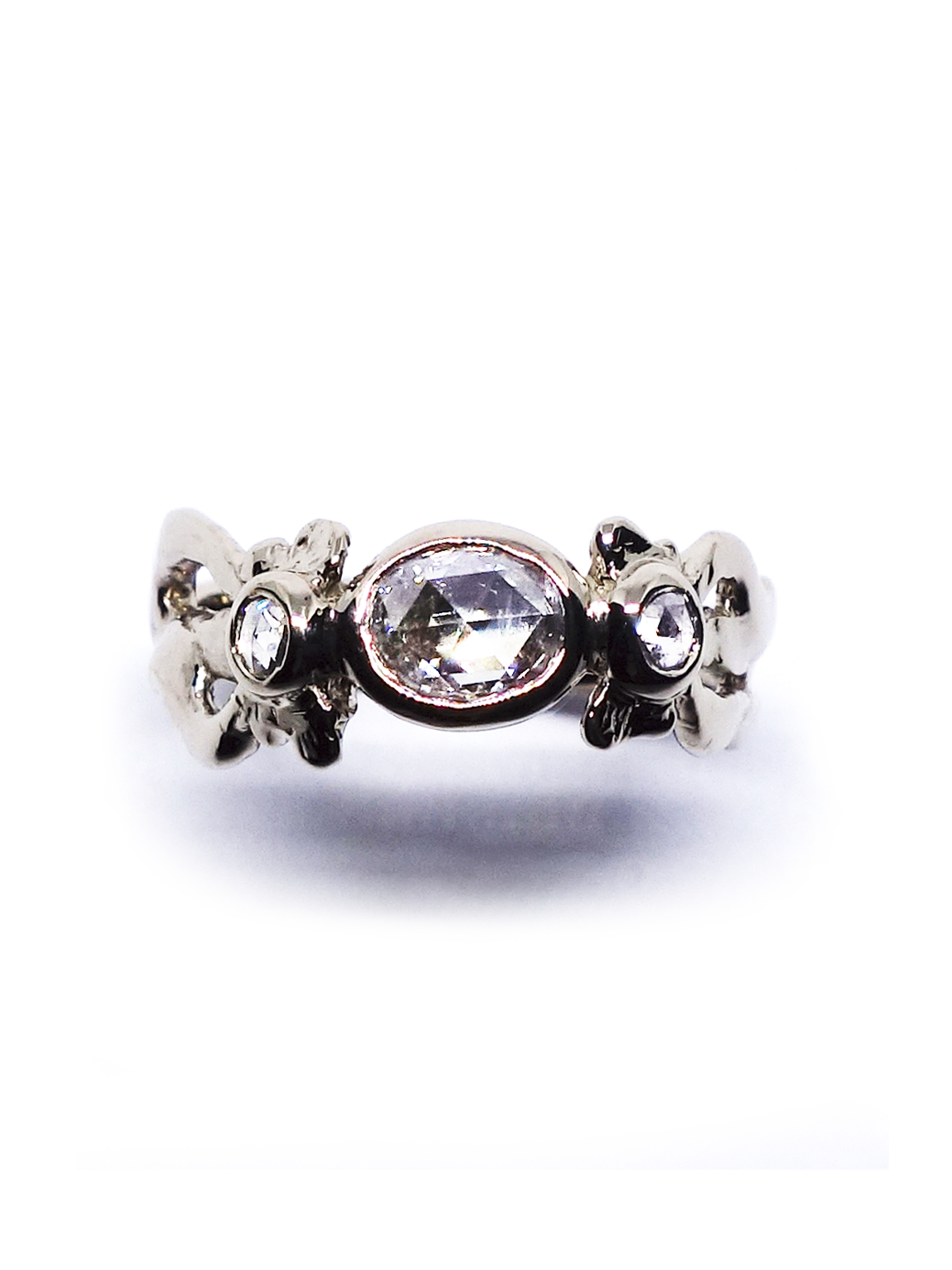 ダイアモンドリボンリング : diamond ribbon ring【一点もの】