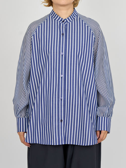 【受注商品】sheer striped blouse・NAVY
