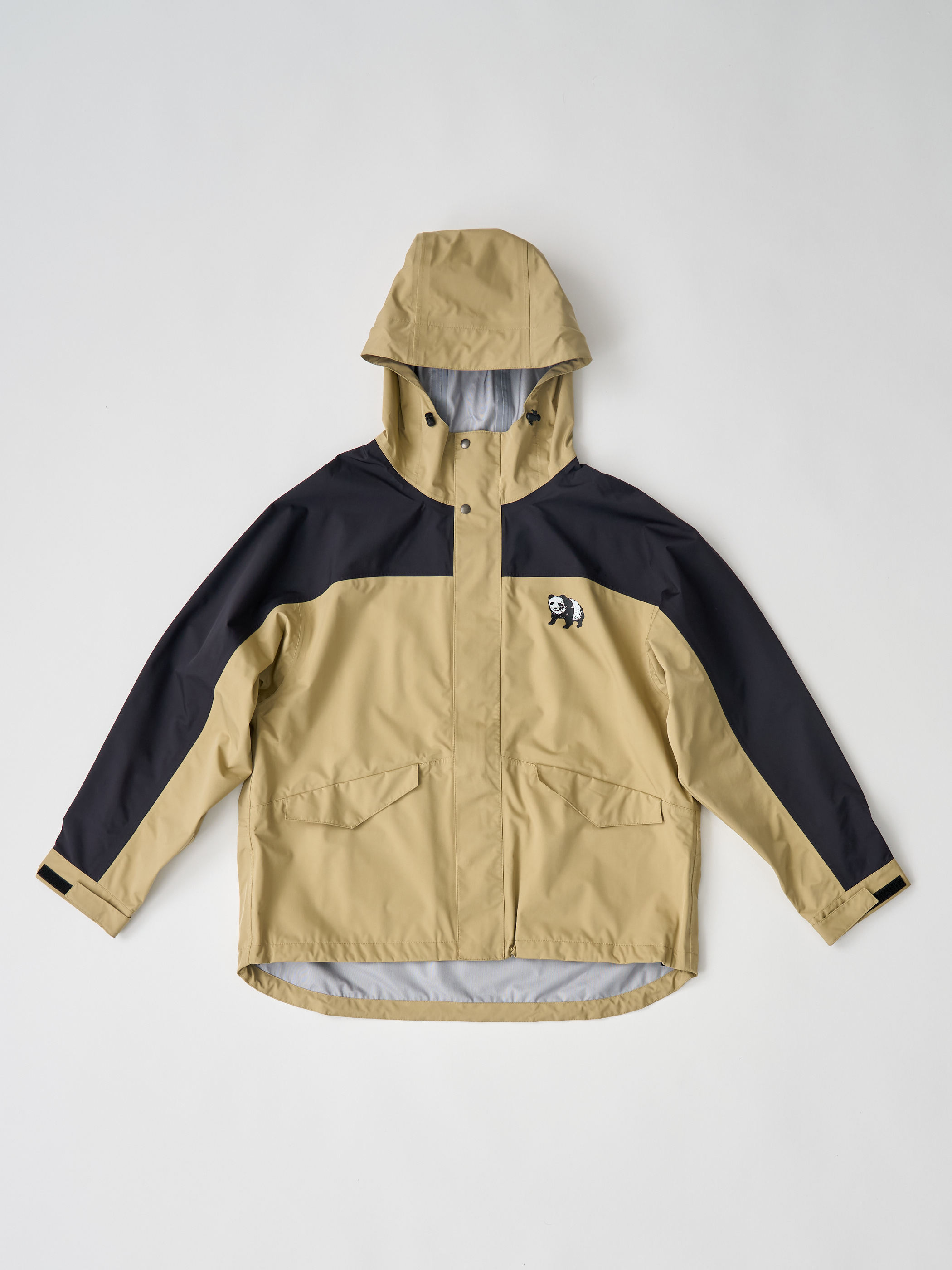 【受注商品】two-tone mountain parka・BEIGE×BLACK