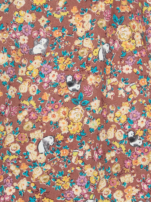 【受注商品】2way wrap skirt・PURPLE×BROWN