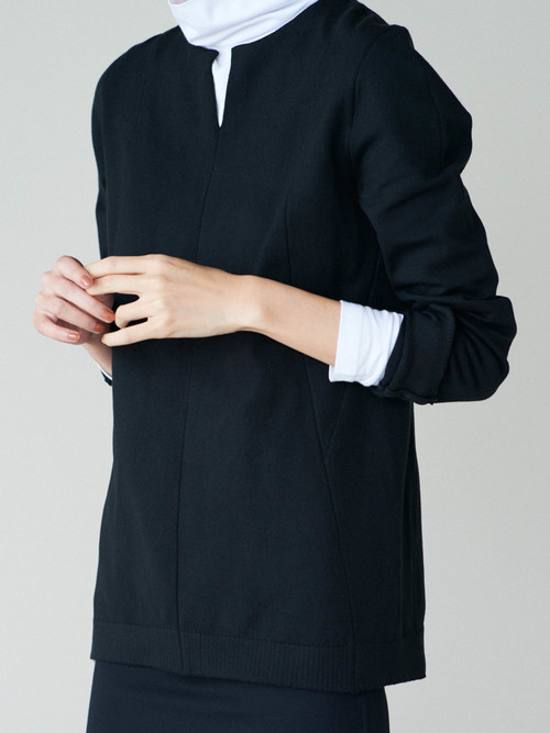 Work Wear collection Women’s V Necked Sweater Black(Vネックセーター・ブラック)