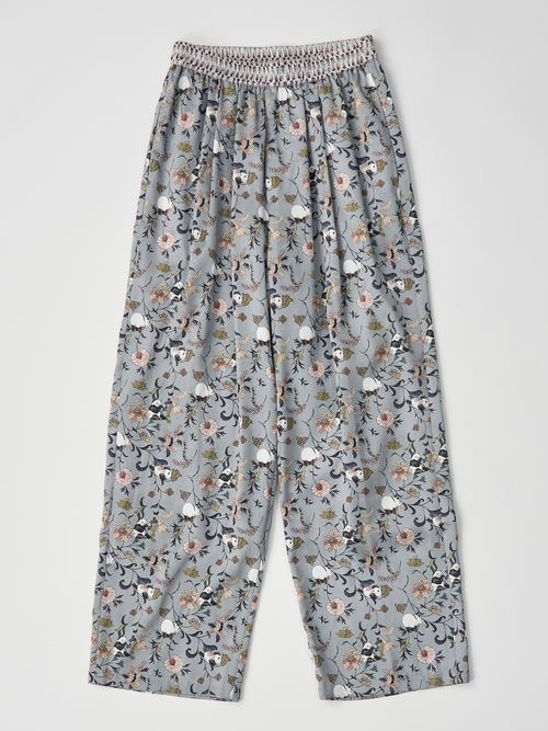 【受注商品】panda printed pajama pants・GRAY