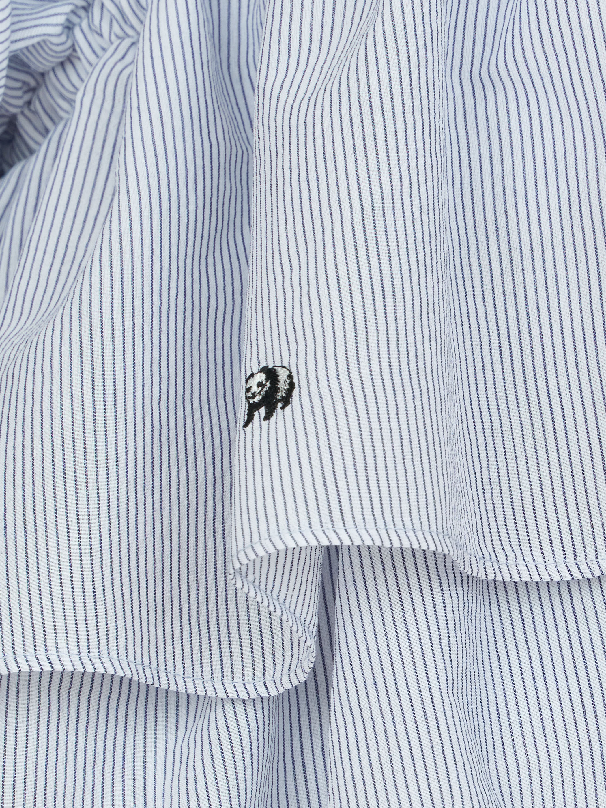 【受注商品】mini pandas frilled top・LT.GRAY×STRIPE