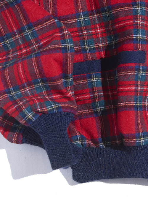 1980s "PENDLETON" wool check cardigan -RED-