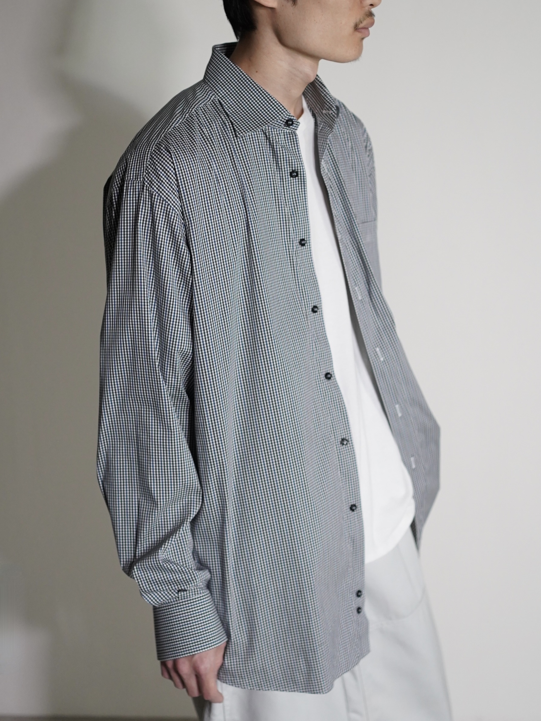 St Croix 3-tone gingham check cotton L/S dress shirt
