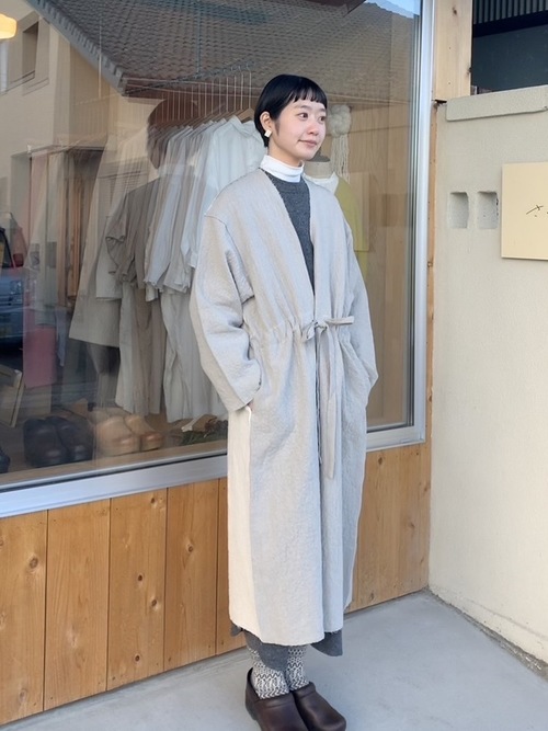 国産原料100% qiri 'hatsuyuki' needle punch coat キリ - 通販 - www