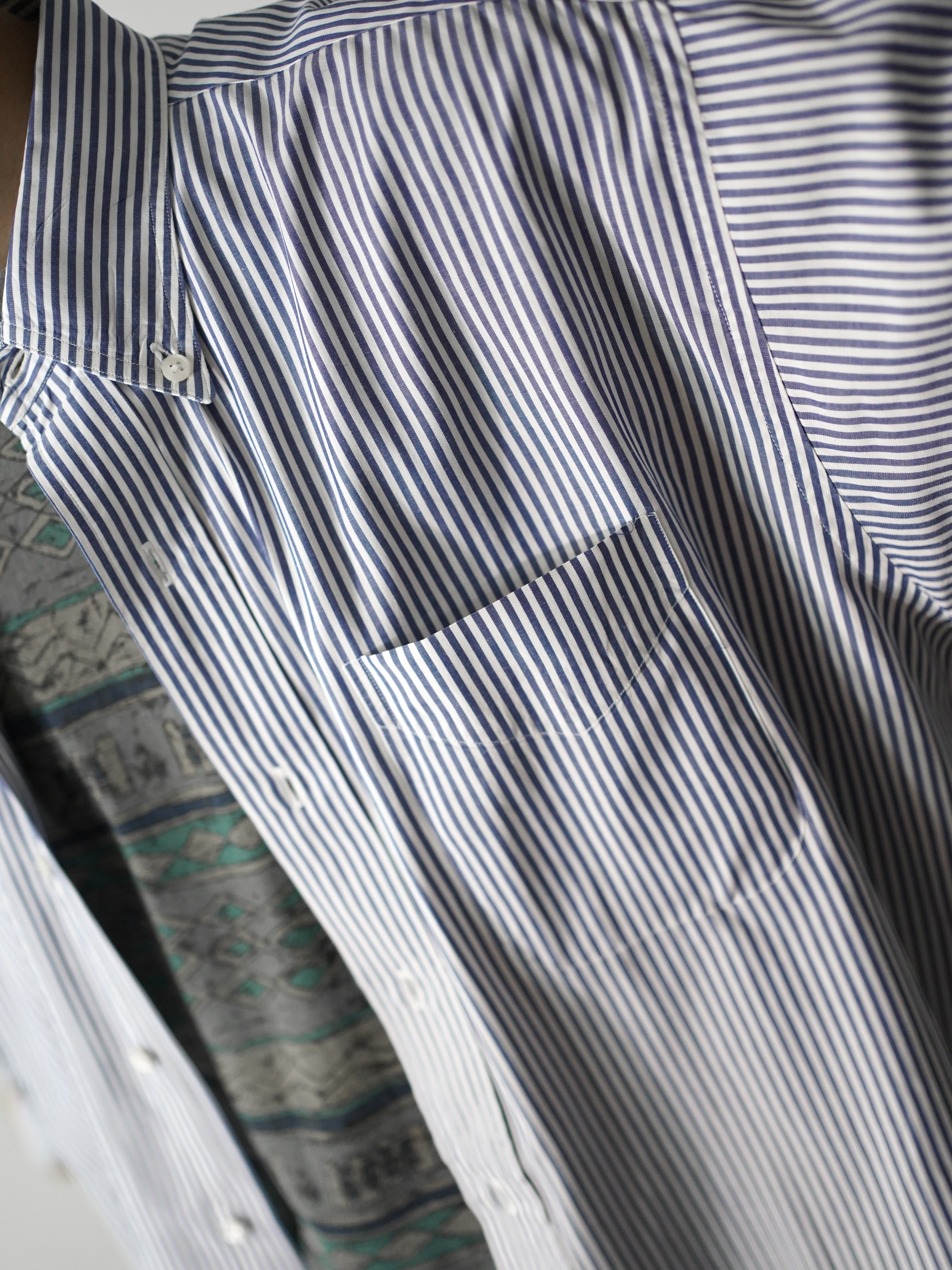 1990's GITMANBROS for PAUL SIMON B.D stripe dress shirts/Made in USA