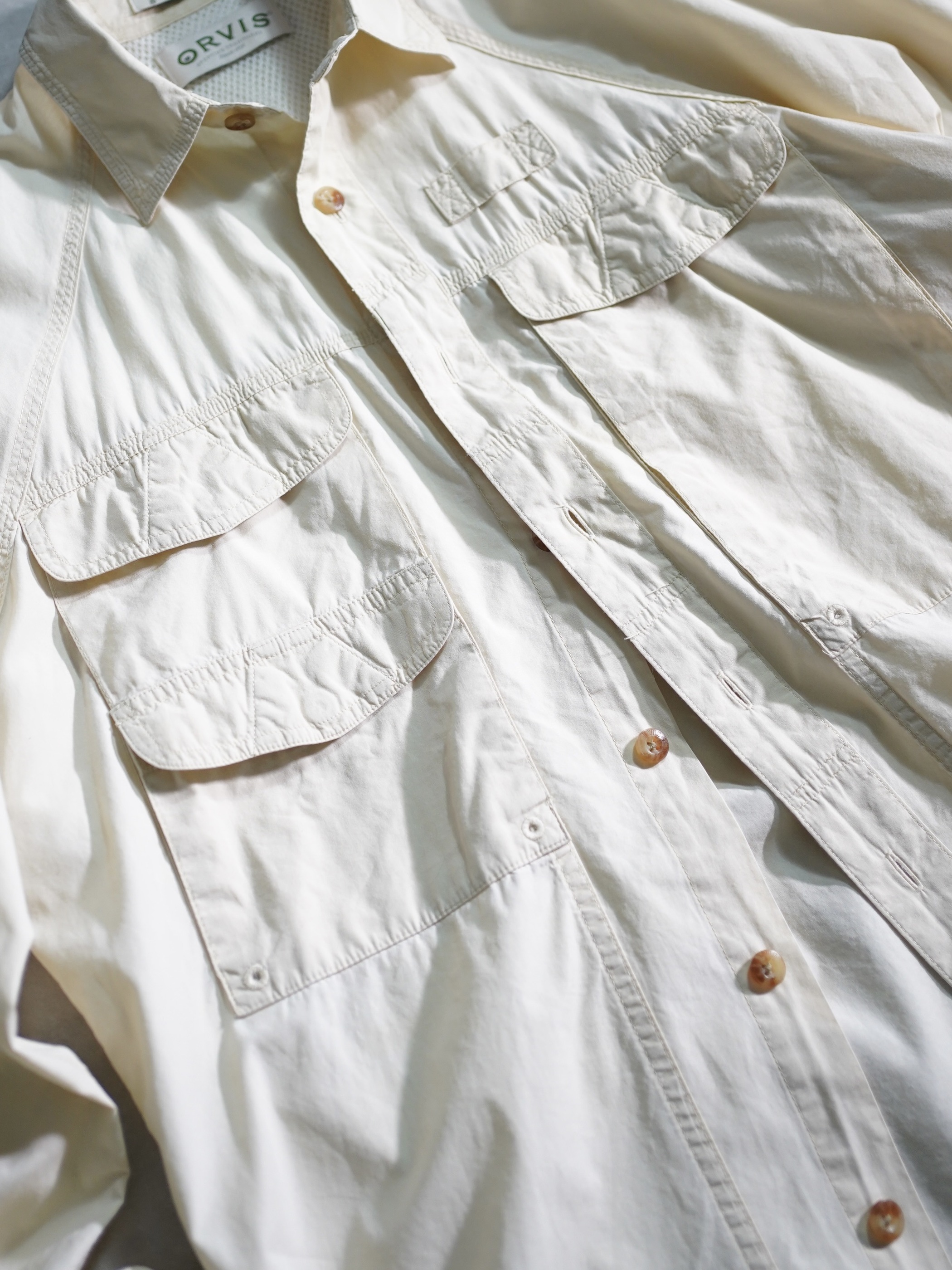 ORVIS Cotton fishing shirts / Made in Hong Kong