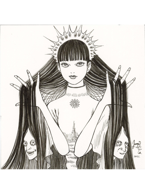 石黒亜矢子　原画　妖怪　猫　伊藤潤二　ヒグチユウコ　グラニフ 石黒亜矢子 原画 妖怪 猫 伊藤潤二 ヒグチユウコ グラニフ 石黒