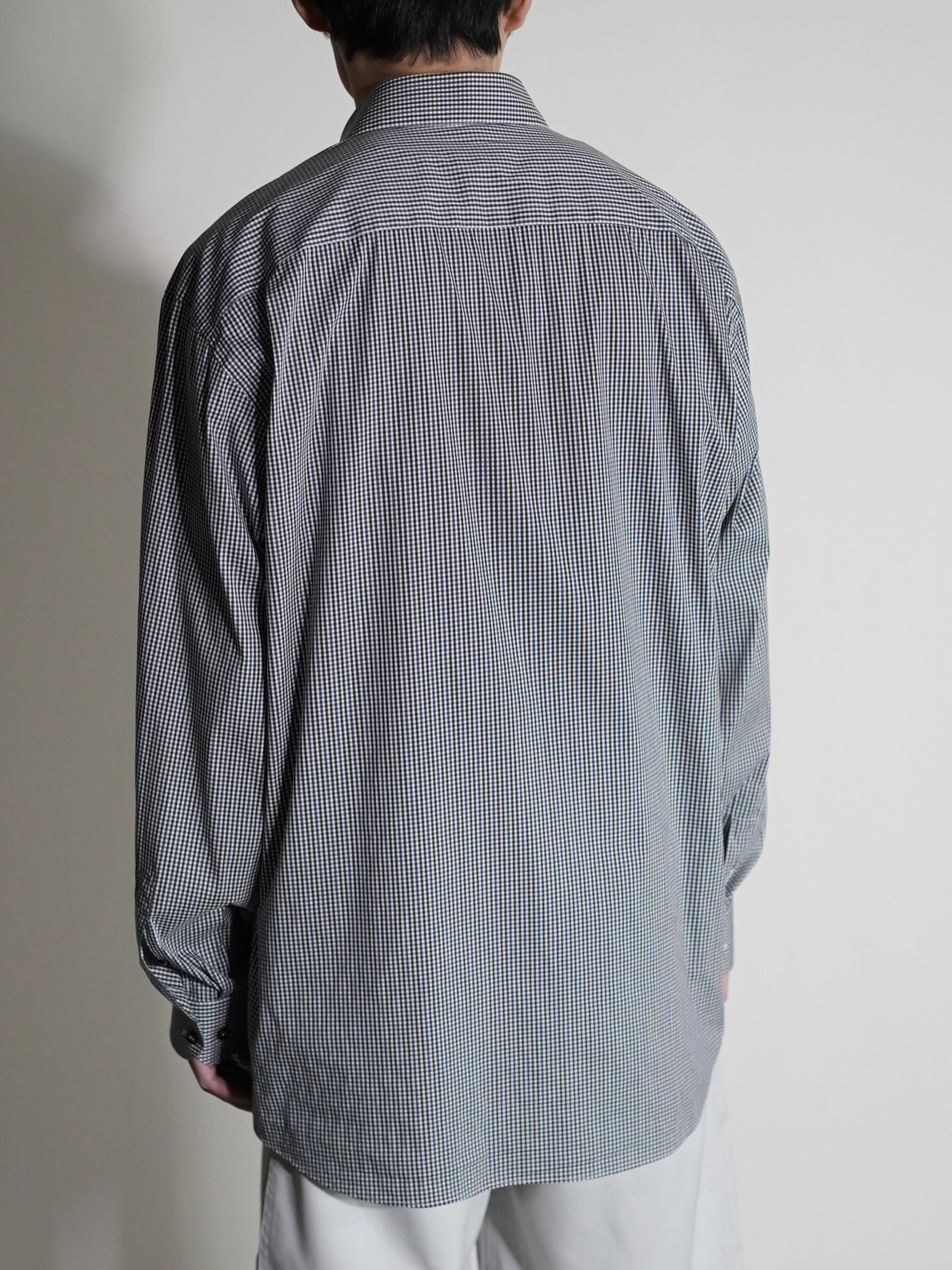 St Croix 3-tone gingham check cotton L/S dress shirt