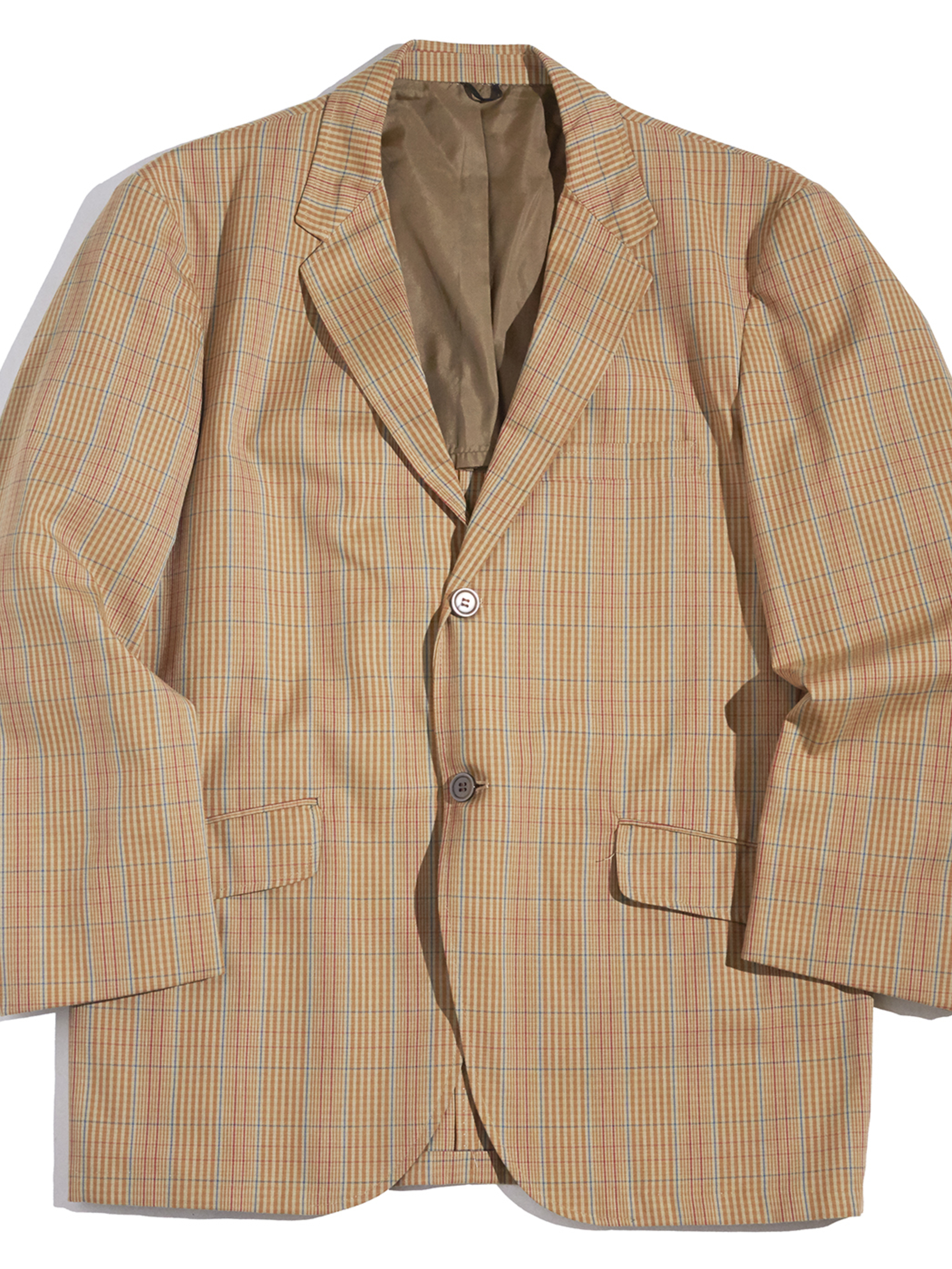 1960s "SEARS" check tailored jacket -BROWN-