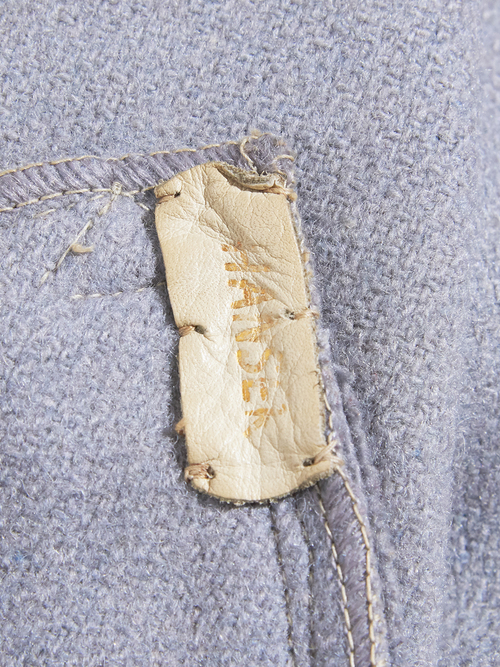 1950s "unknown" wool award jacket -GREY-