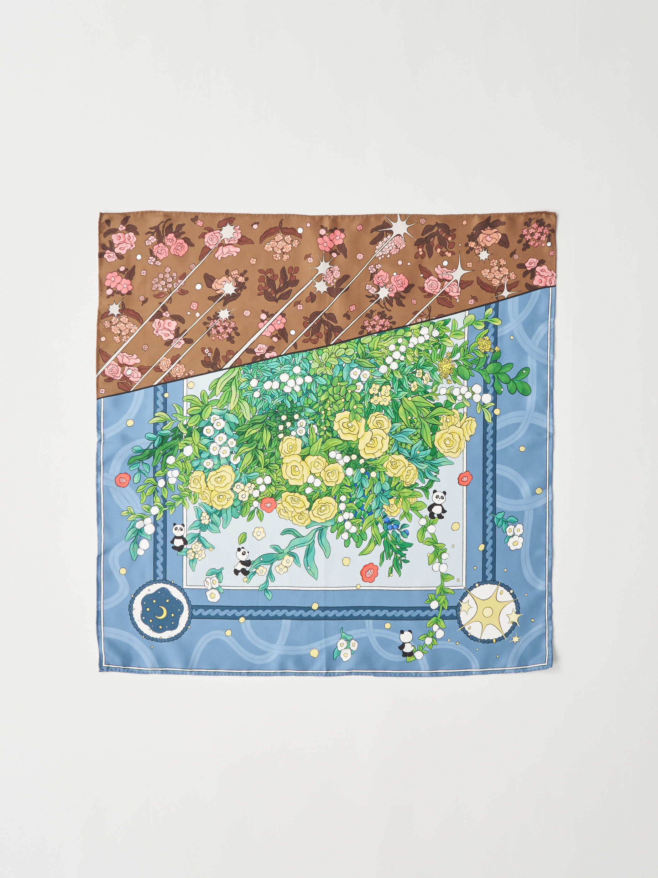 【受注商品】panda world scarf・COLORFUL