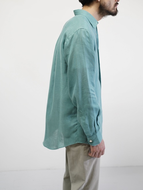 Woven in Ireland OLD SAKS FIFTH AVENUE Linen Dress shirt / Made in Hong Kong