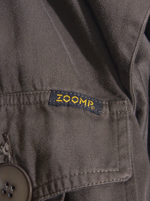 1980s "ZOOMP" cotton over coat -BROWN-