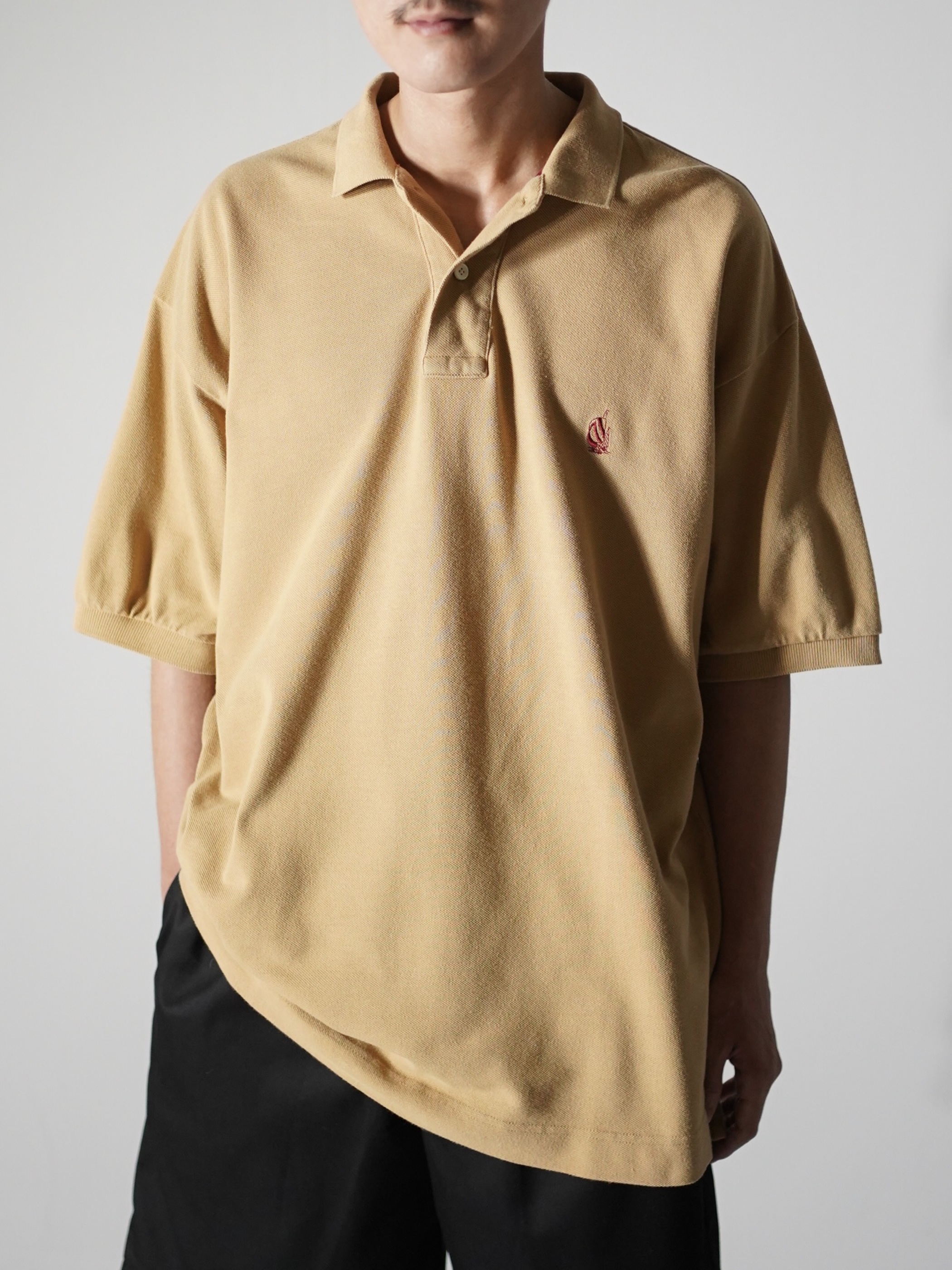 1990's nautica 1point polo shirt / Made in Hong Kong
