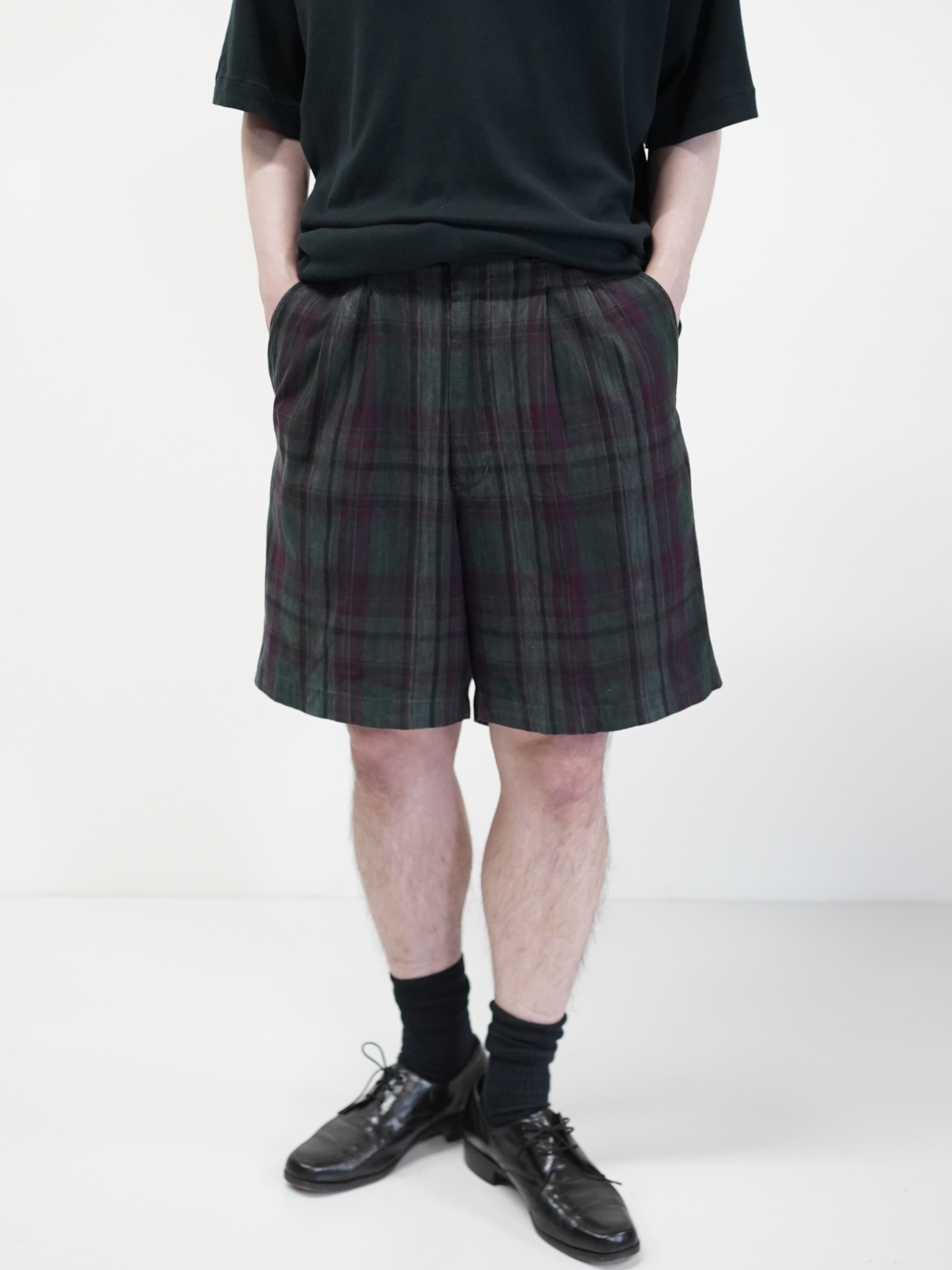 1990's THOMSON NATURALS Cotton 2tuck slacks shorts
