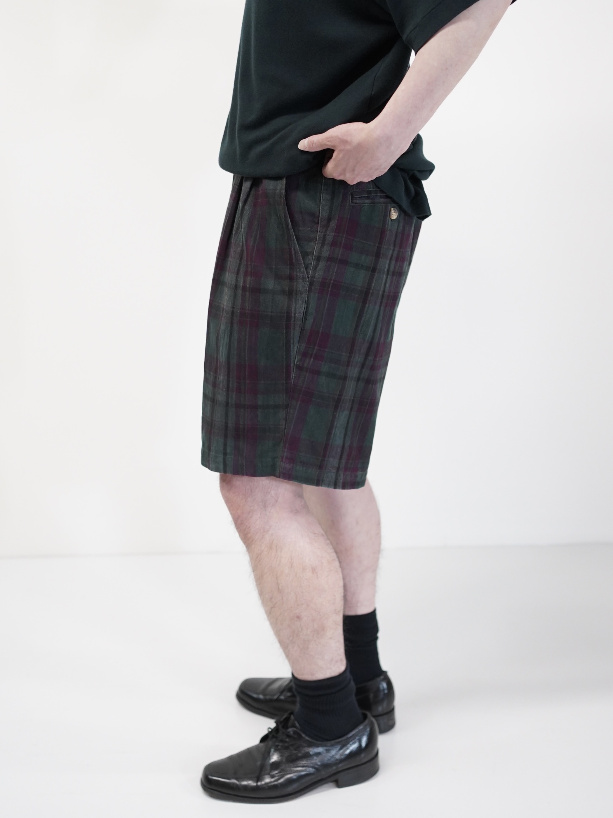 1990's THOMSON NATURALS Cotton 2tuck slacks shorts