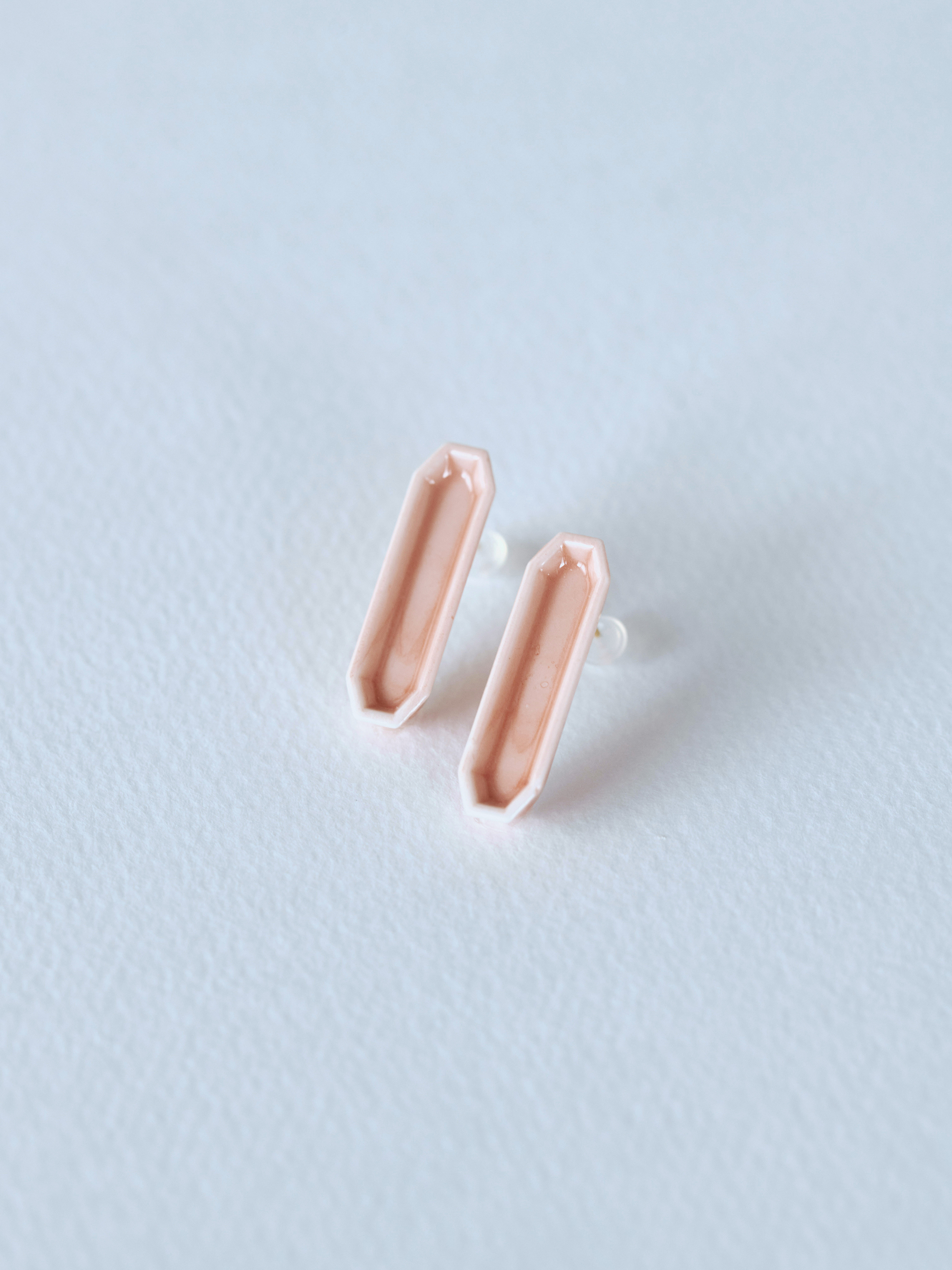 01 線/Sen Earrings - Salmon pink