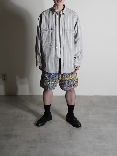 1990's- Levi's Pleats front Cotton Stripe shirt / Made in India