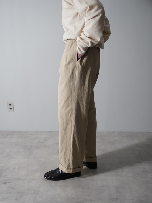 1990's Polo by Ralph Lauren 2tuck Cotton trousers / Made in Italy