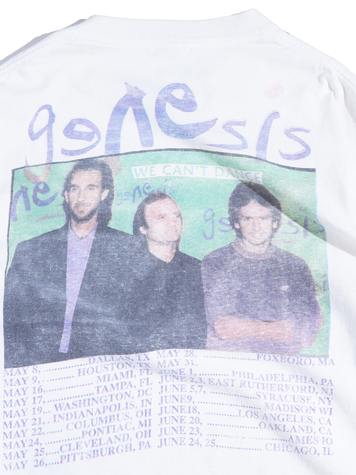 1990s "genesis" both print tee -WHITE-