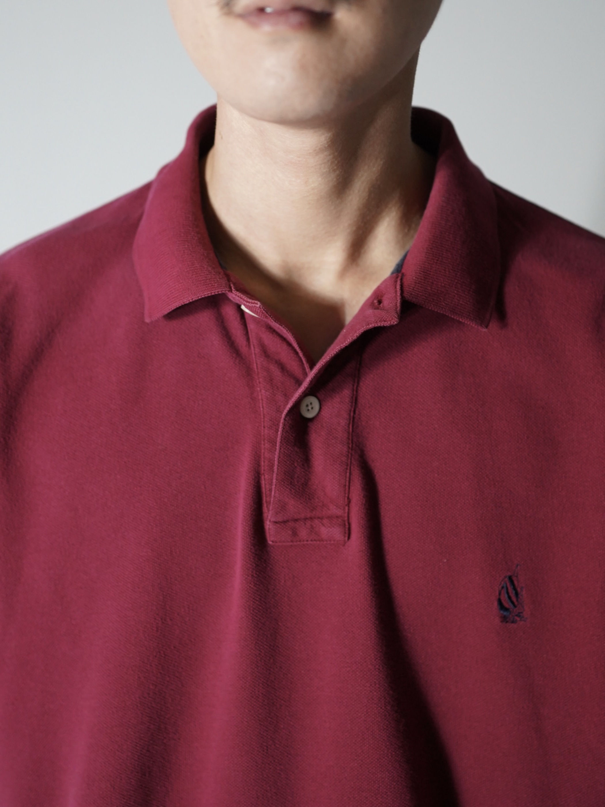 1990's nautica 1point polo shirt / Made in Hong Kong