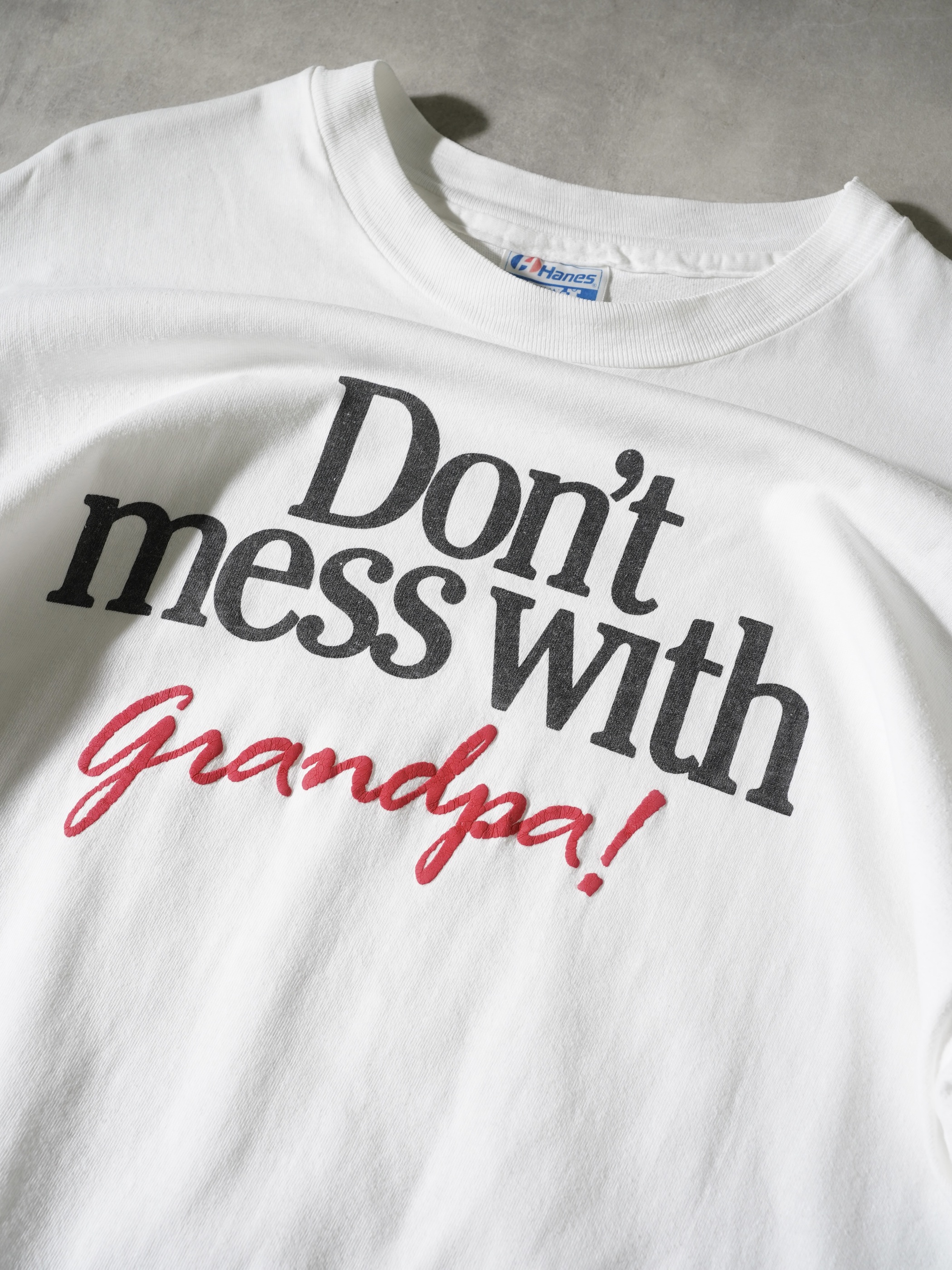 1990's Don't mess with grandpa! Print T-shirt / Made in USA